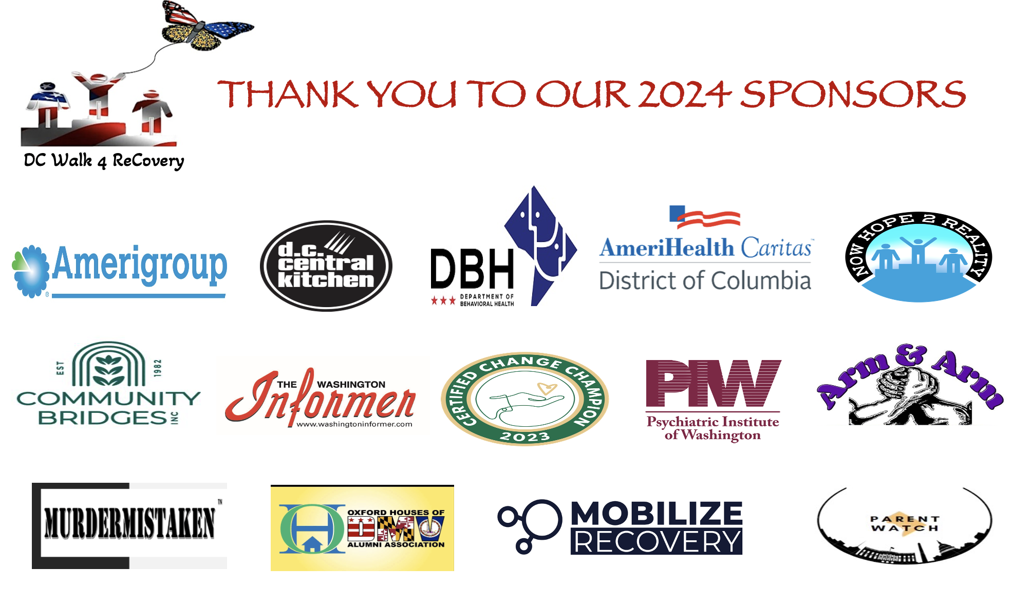 INTRODUCING THE 2024 SPONSORS - DC Walk 4 ReCovery 2024